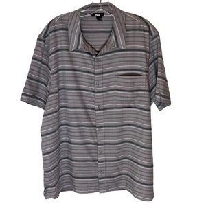 Paige Men’s Red/Black Striped Button Down Shirt. Size XL